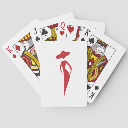 Rotes Modell Spielkarten (Rückseite)