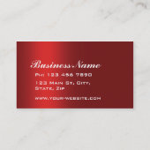 Rotes modernes berufliches elegantes einfaches visitenkarte (Rückseite)