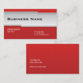 Rotes modernes berufliches elegantes nobles visitenkarte (Vorne/Hinten)