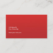 Rotes modernes berufliches elegantes nobles visitenkarte (Rückseite)