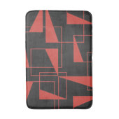 Rotes, modernes, dynamisches, trendy geometrisches badematte (Vorderseite Vertikal)
