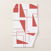 Rotes, modernes, dynamisches, trendy geometrisches handtuch (Handtuch)