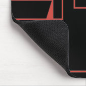 Rotes, modernes, dynamisches, trendy geometrisches mousepad (Ecke)