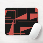 Rotes, modernes, dynamisches, trendy geometrisches mousepad (Mit Mouse)