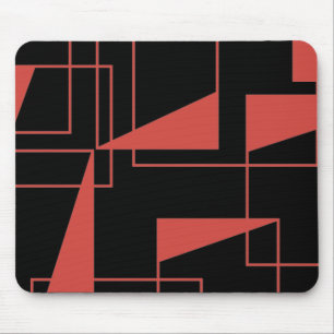 Rotes, modernes, dynamisches, trendy geometrisches mousepad