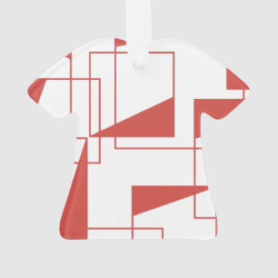 Rotes, modernes, dynamisches, trendy geometrisches ornament