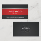 Rotes modernes elegantes berufliches nobles visitenkarte (Vorne/Hinten)