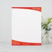 Rotes modernes elegantes briefkopf (Stehend Vorderseite)