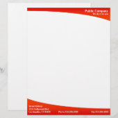 Rotes modernes elegantes briefkopf (Vorne/Hinten)