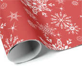 Rotes modernes elegantes geschenkpapier (Rolleneckpunkt)