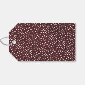 Rotes modernes Schneekugel-Geschenk-Anhänger Frohe Geschenkanhänger (Rückseite Horizontal)