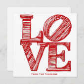 Rotes modernes Valentinstagsgeschenk Feiertagskarte (Vorne/Hinten)