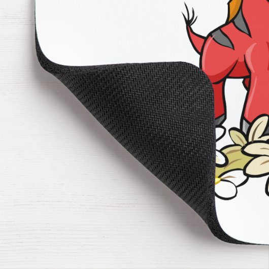 Rotes Moehog und Summen Mousepad (Ecke)