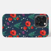 Rotes Mohn Blumen-Design Case-Mate iPhone-Hülle iPhone Hülle (Rückseite (Horizontal))