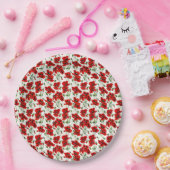 Rotes Mohn-Design Pappteller (Party)