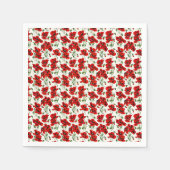 Rotes Mohn-Design Serviette (Vorderseite)