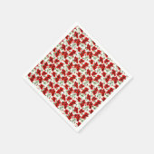 Rotes Mohn-Design Serviette (Ecke)