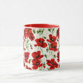 Rotes Mohn-Design Tasse (Zentrum)