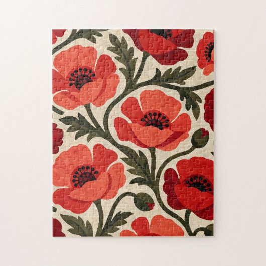 Rotes Mohn-Puzzle Puzzle (Vertikal)