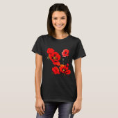 Rotes Mohn-T-Shirt T-Shirt (Vorne ganz)