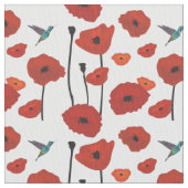 Rotes Mohnblumen-Gewebe Stoff (Nahaufnahme)