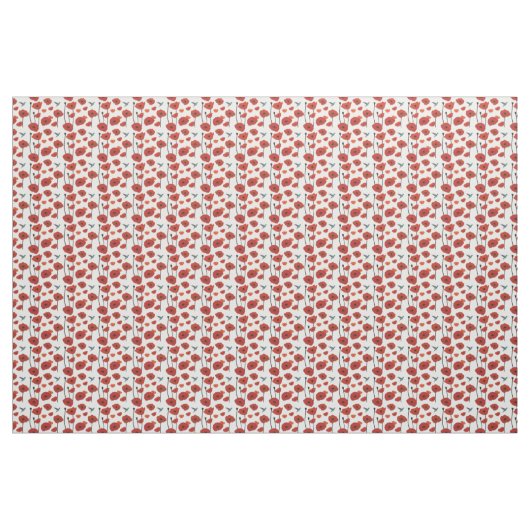 Rotes Mohnblumen-Gewebe Stoff (Yard (91,4 cm))