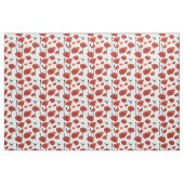Rotes Mohnblumen-Gewebe Stoff (Fat Quarter (45,7 x 55,9 cm))