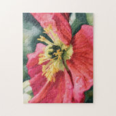 Rotes Mohnblumen-Kunstpuzzle Puzzle (Vertikal)