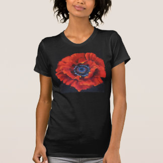 Rotes Mohnblumen-T-Shirt T-Shirt
