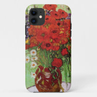 Rotes Mohnblumen und Gänseblümchen Van Gogh iPhone