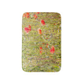 Rotes Mohnblumen-und Wildblumen-Blumenfeld Badematte (Vorderseite Vertikal)
