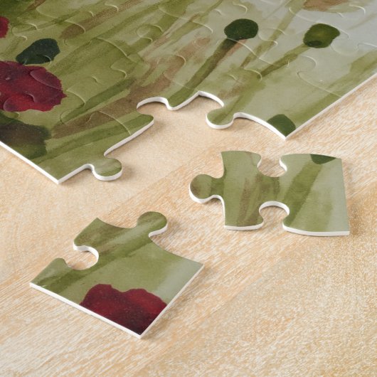 Rotes Mohnblumenfeld Puzzle (Seite)