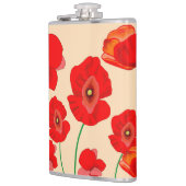 Rotes Mohnfeld Flachmann (Links)