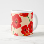 Rotes Mohnfeld Jumbo-Tasse (Vorderseite Rechts)