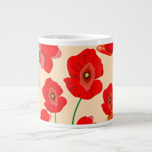 Rotes Mohnfeld Jumbo-Tasse