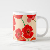 Rotes Mohnfeld Jumbo-Tasse (Rechts)