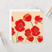 Rotes Mohnfeld Karte (Vorderseite/Rückseite Beispiel)