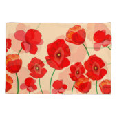 Rotes Mohnfeld Kissenbezug (Rückseite)