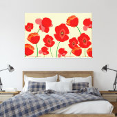 Rotes Mohnfeld Leinwanddruck (Insitu (Schlafzimmer))