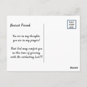 Rotes Mohnfeld mit tiefstem Beileid Postkarte (Rückseite)