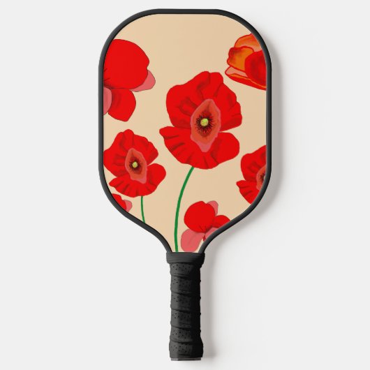 Rotes Mohnfeld Pickleball Schläger (Vorderseite)