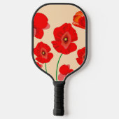 Rotes Mohnfeld Pickleball Schläger (Rückseite)