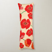 Rotes Mohnfeld Seitenschläferkissen (Rückseite (Vertikal))