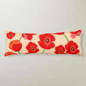 Rotes Mohnfeld Seitenschläferkissen (Vorderseite)