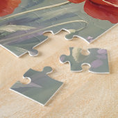 Rotes Mohnfeld Wildblumenwiese Puzzle (Seite)