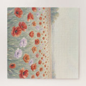 Rotes Mohnfeld Wildblumenwiese Puzzle (Horizontal)