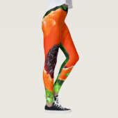Rotes Mohnfoto Leggings (Rechts)