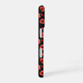 Rotes Mohnmuster iPhone 16 Hülle (Rechte Seite)