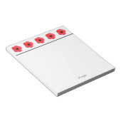 Rotes Mohnmuster Notizblock (angewinkelt)