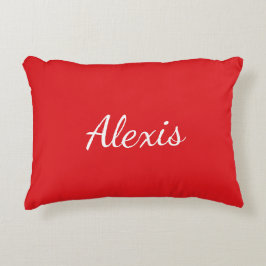Rotes Monogramm Akzent Pillow Dekokissen
